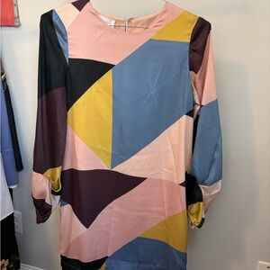 Corey Lynn Calter Colorblock Long Sleeve Dress